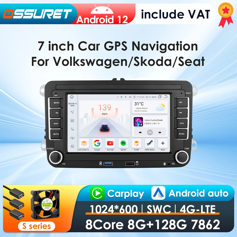 Radio samochodowe Android13 dla Volkswagen Skoda Octavia golf 5 6 touran passat polo Jetta 2Din samochodowy odtwarzacz multimedialny GPS WiFi Carplay