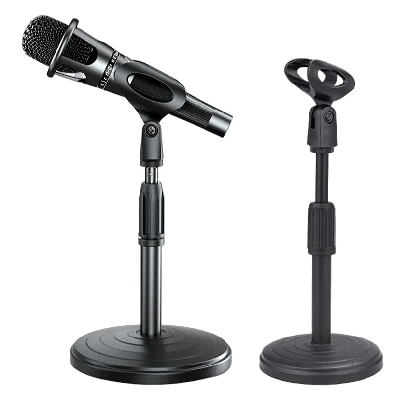 테이블 마이크 스탠드 조정 가능한 리프팅 마이크 쇼크 마운트 네트워크 라이브..