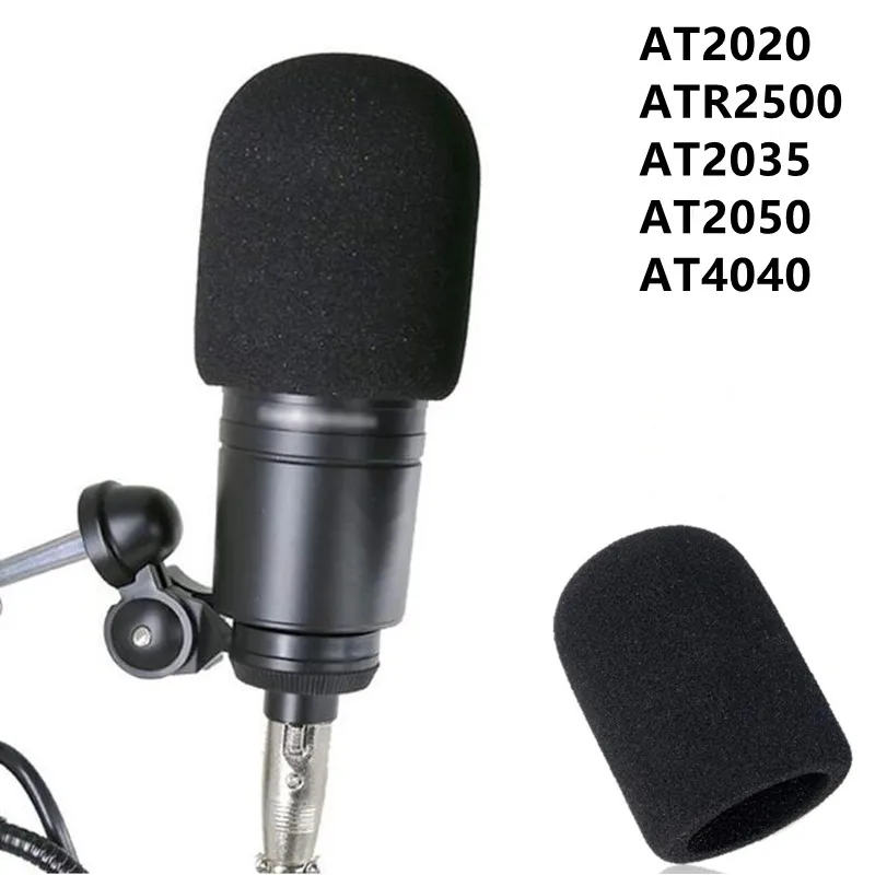 AT2020 Microphone Foam Cover, Windscreen Pop Filter for Audio Technica ATR2500 AT2035 AT2050