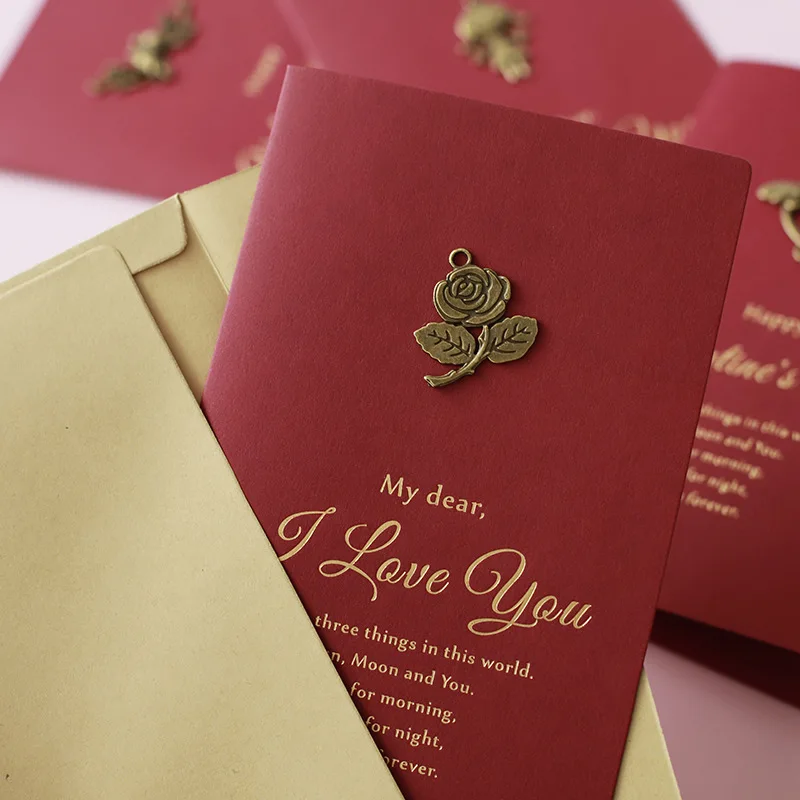Greeting Cards Valentines Day Gift Love Gift Card Envelope Anniversary Birthday Girlfriend Boyfriend Present Wedding Gifts