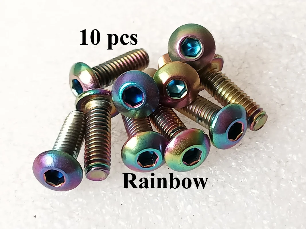 Hexagon Socket Head Bolt Hex Socket Screw Hexagon Socket Screw Hexagon Socket Head Screw ISO 7380 M4 Titanium screw M4x5 M4x6 M4x8 M4x10 M4x12 M4x14 M4x15 M4x16 M4x18 M4x20 M4x22 M4x25 M4x30 Button Head Hex 2.5 TiGR2