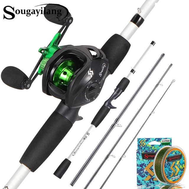 Sougayilang Telescopic Baitcaster Combo Fishing Rod and Reel Combo, Ultra  Light Baitcasting Fishing Reel for Travel Saltwater Freshwater and Beginner