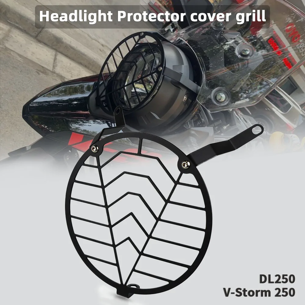 Motorcycle Headlight Bracket Head Light Grill Grille Cover Protection