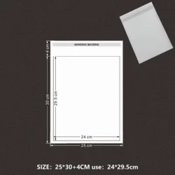 Eco - Friendly Biodegradable Self - Adhesive Semi - Transparent Bags - 50pcs (25x30cm)