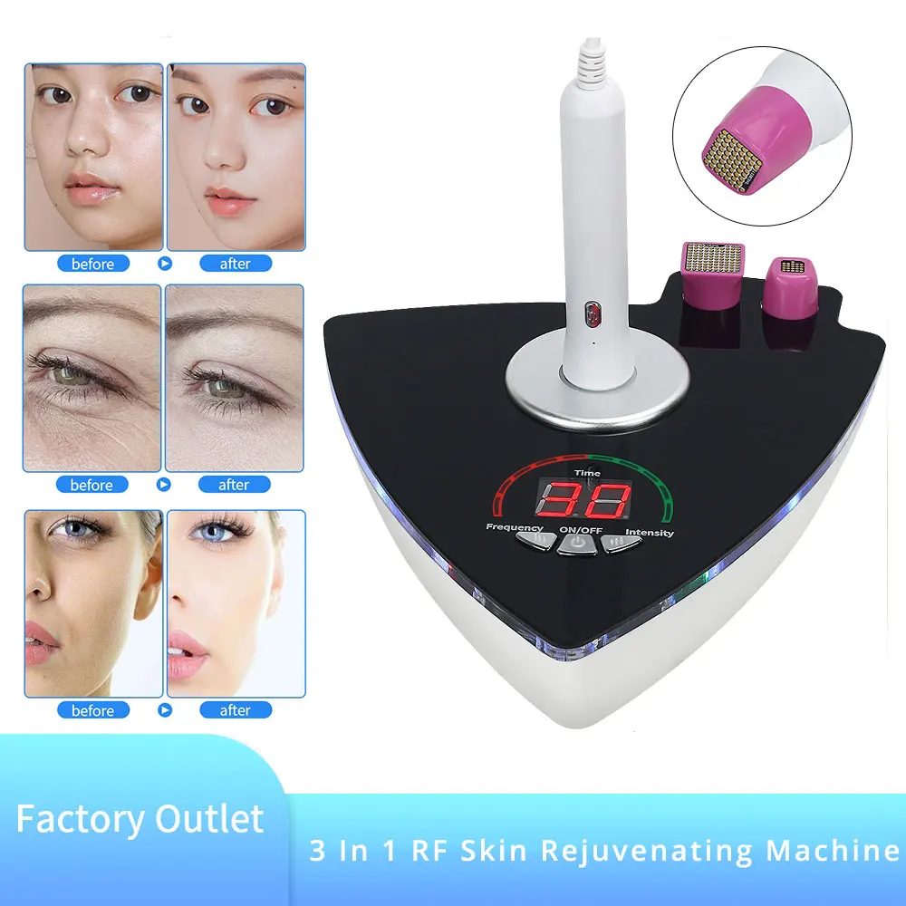 3 In 1 RF Skin Rejuvenating Machine Face Lift Massager Device Facial Body Anti Wrinkle Blemish Removal Beauty Skin Care Tools