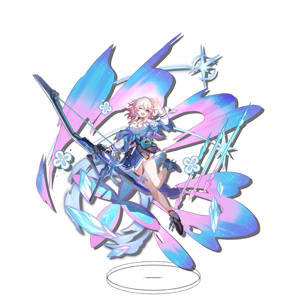 Honkai: Star Rail March 7th Acrylic Stand – Anime Fan Collectible and Cosplay Gift Keychain