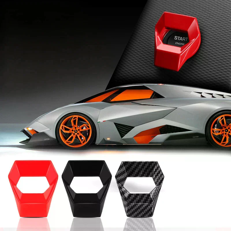 Interruttore di arresto avviamento motore per auto Pulsante di accensione Protezione antigraffio Accessori decorativi per auto Interni per auto