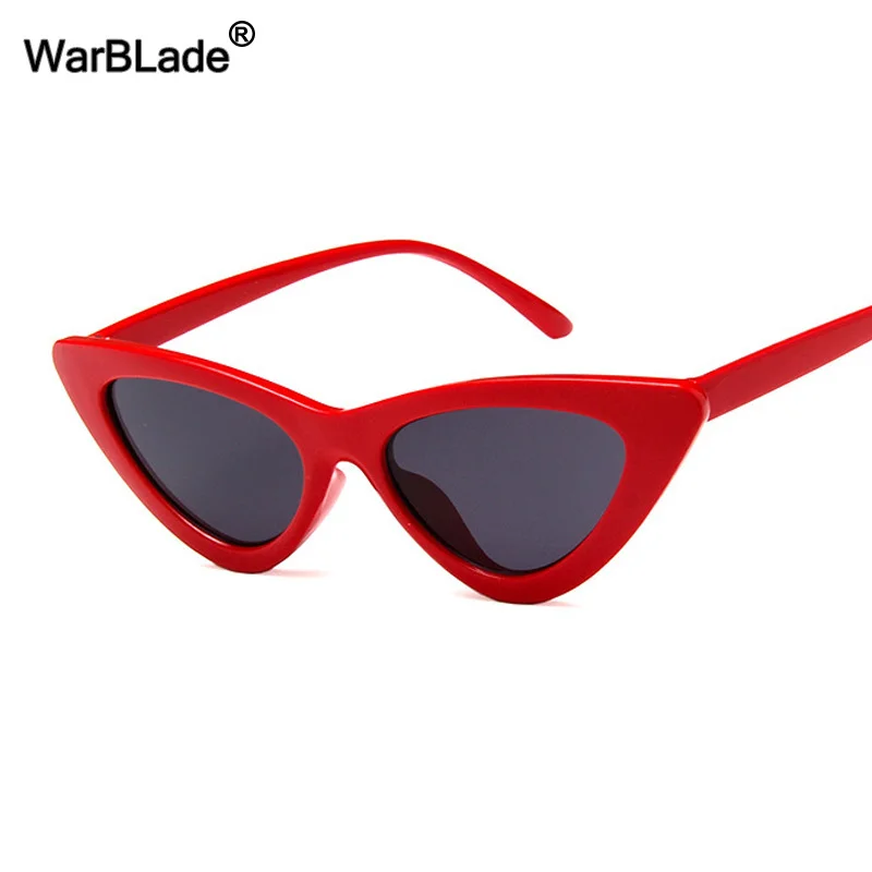 Women's vintage warblade sunglasses triangular retro kitten glasses uv400 |