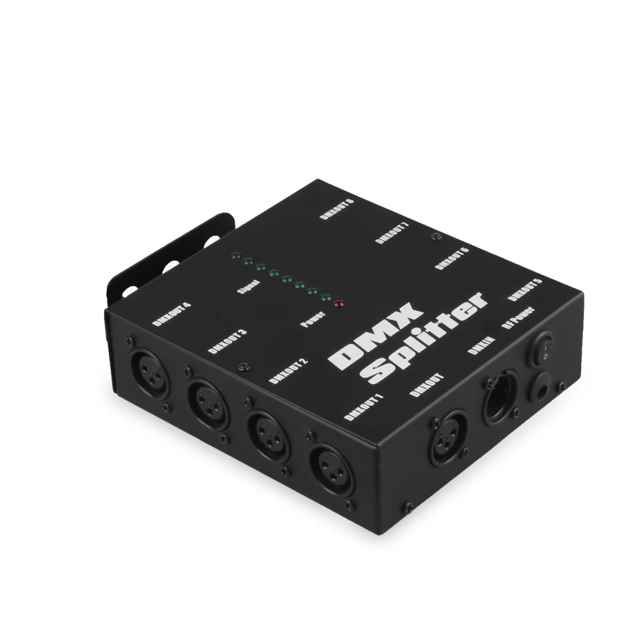 8 Way Channels Isolated 3Pin DMX 512 Optical Splitter Istribution Amplifier for DJ Disco Wedding DMX Stage Lighting Effect Led Stage Light