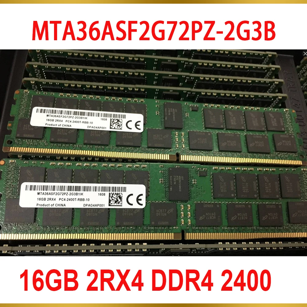 1Pcs Server Memory 16G 16GB 2RX4 DDR4 2400 PC4 2400T RB1 For MT RAM MTA36ASF2G72PZ 2G3B