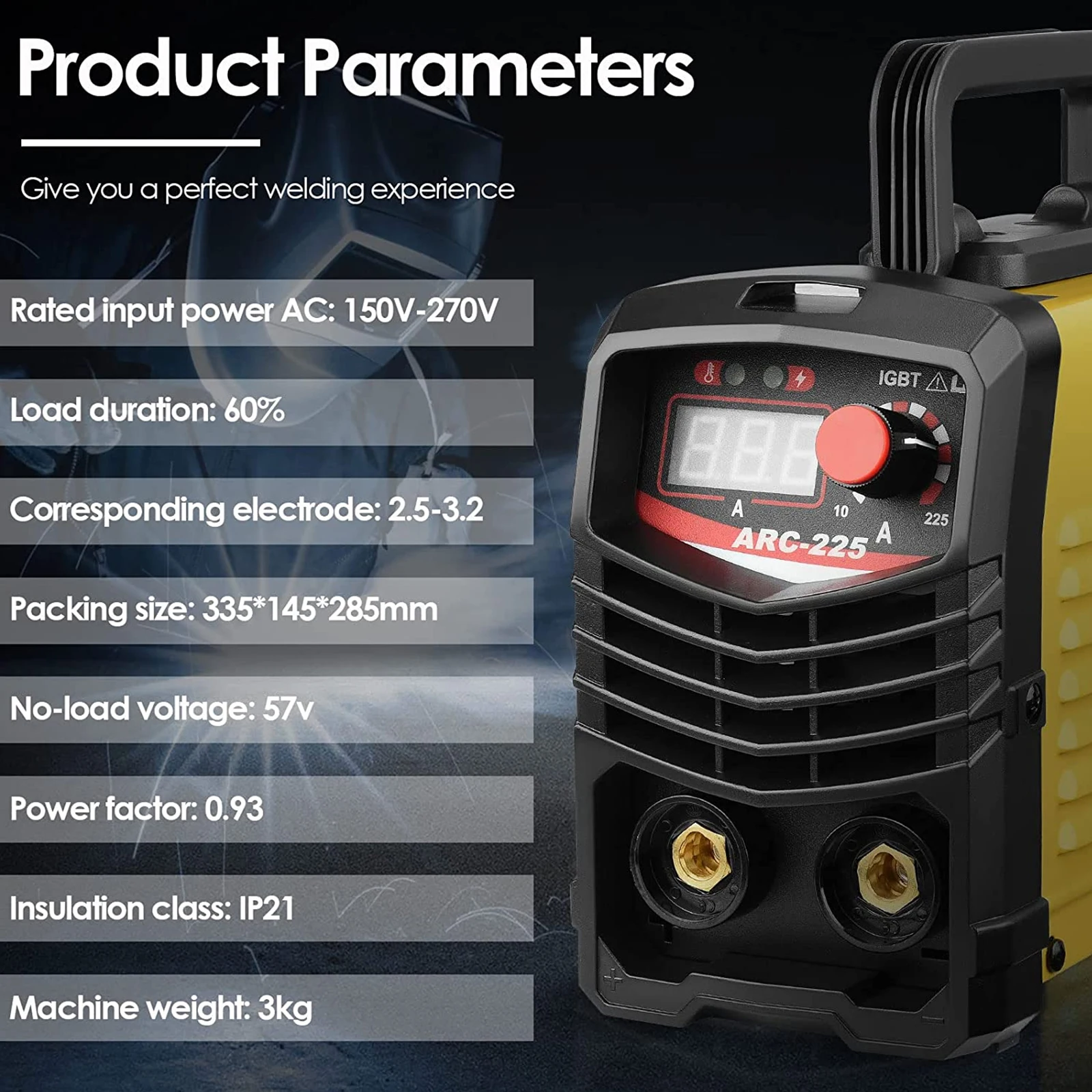 300Amp ARC MMA Inverter Welding Machine Welder IGBT Semi-automatic Welding Machine Portable Welder Metal Iron 110V 220V 3