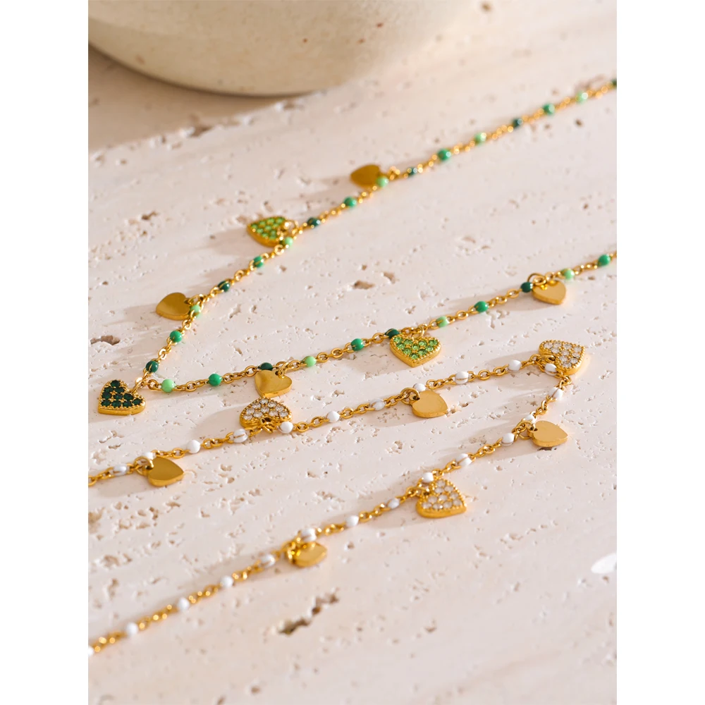 Yhpup Heart Drop Necklace Women