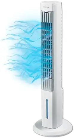 

Indoor Evaporative Cooler with Oscillating and Quiet Fan Function, Auto-Off Timer, 4 Fan Speeds, LED Night Light, 16-Hour Coolin