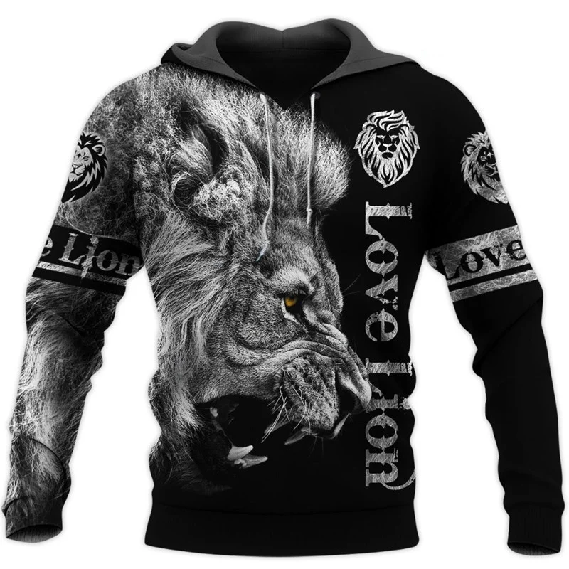 Men's Spring Vintage 3D Printed Hoodie Long Sleeve Sweatshirt Casual Hooded Clothing Male Oversized Streetwear Outdoor Hoodies