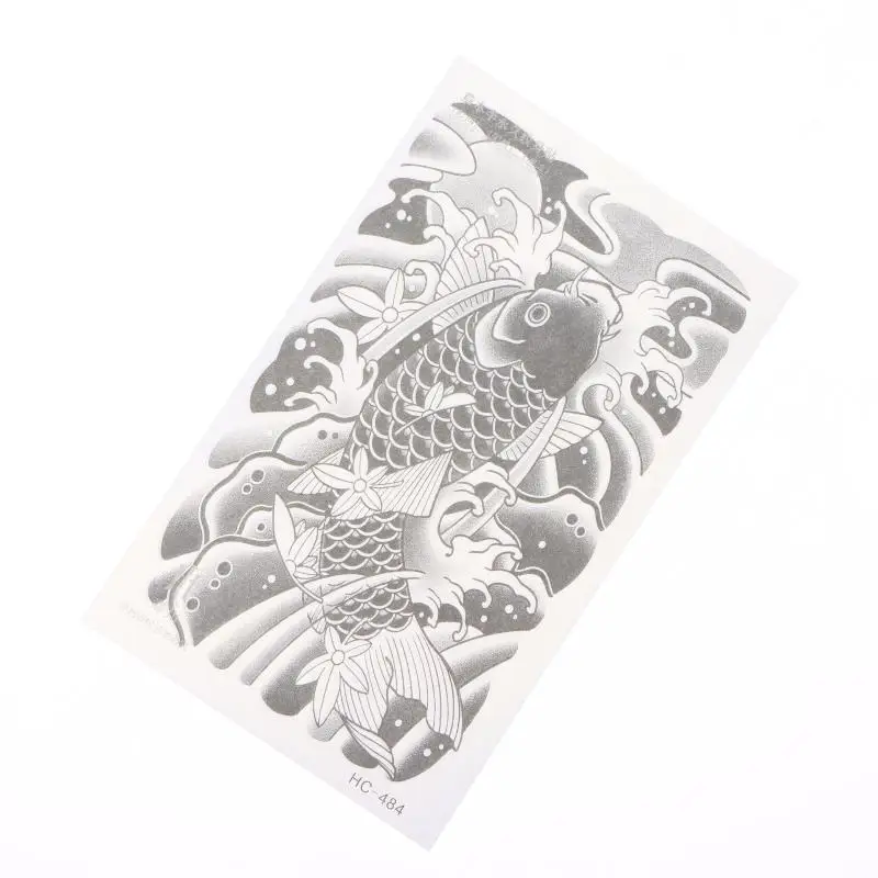 Adesivi per Tatuaggi 3D Impermeabili a Forma di Pesce Koi per Arte Corporea Semi-Permanente Unica e Duratura - immagine 5