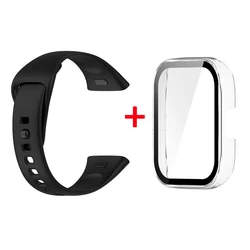 Premium 9D Glass Case with Strap - Protective Bracelet for Redmi Watch 3 (Clear set)