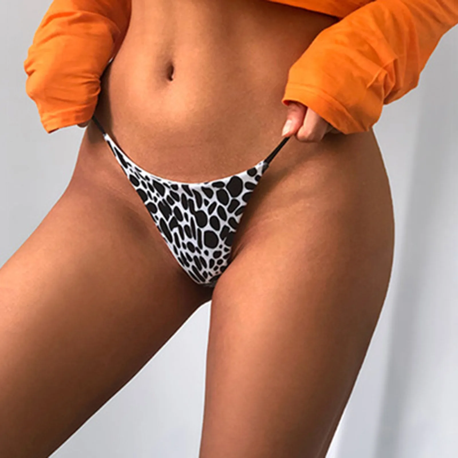

Bikini Panties for Women leopard Thin Sexy Thongs Fashion Sports Women's Underwear Low Waist Traceless Panties Seamless Briefs