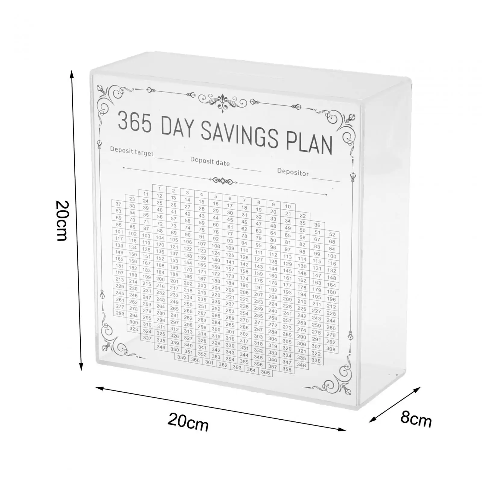 Smash Salvadanaio In Acrilico Trasparente 12x12x12 Cm Con Adesivi – Salvadanaio A Rottura Per Adulti E Bambini, Regalo Per Educare Al Risparmio