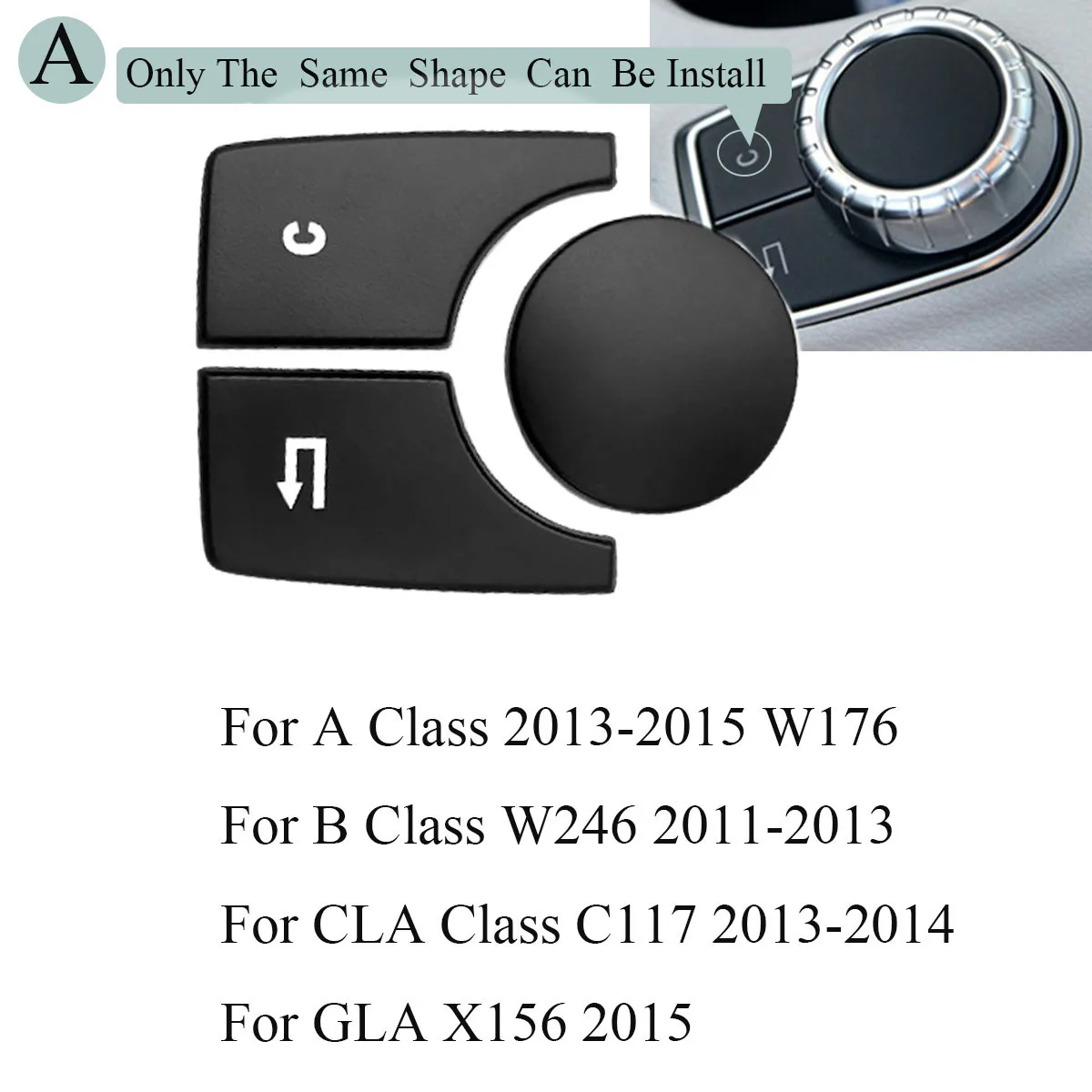 Center Console Multimedia Button Cover Trim Stickers