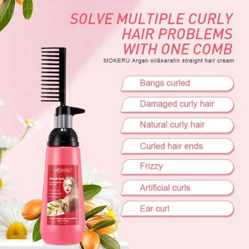 150ml Hair Straightening Cream Daily Straighten Hair Straightening Treatment for Deep Curly Treatment Nourishing