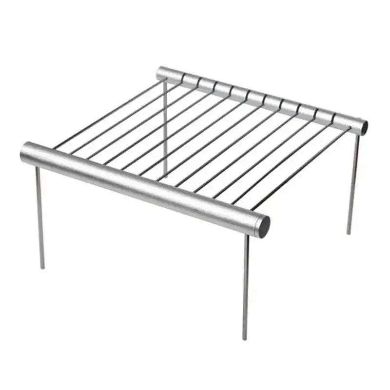 

Foldable Grill Net Rack Small BBQ Stand For Outdoor Barbeques Outdoor Grilling Supplies For Camping Farmhouse Yard BBQ Parties
