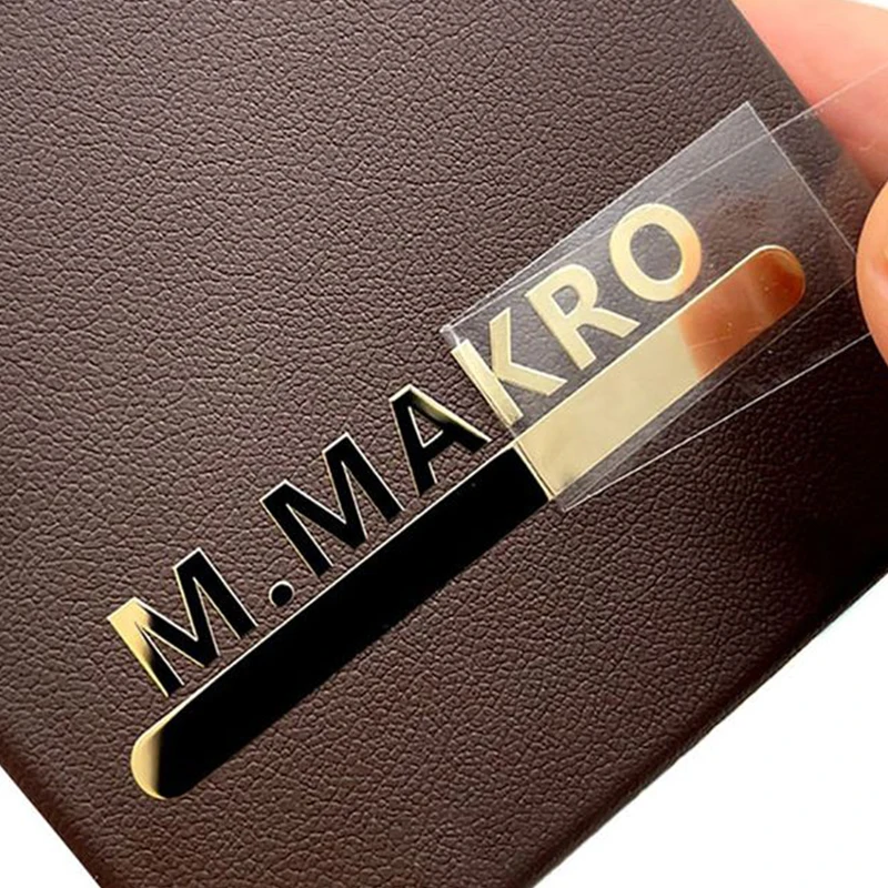 CustomSelfAdhesiveMetalLabelsFreeDesign3DEmbossedLogoMetal