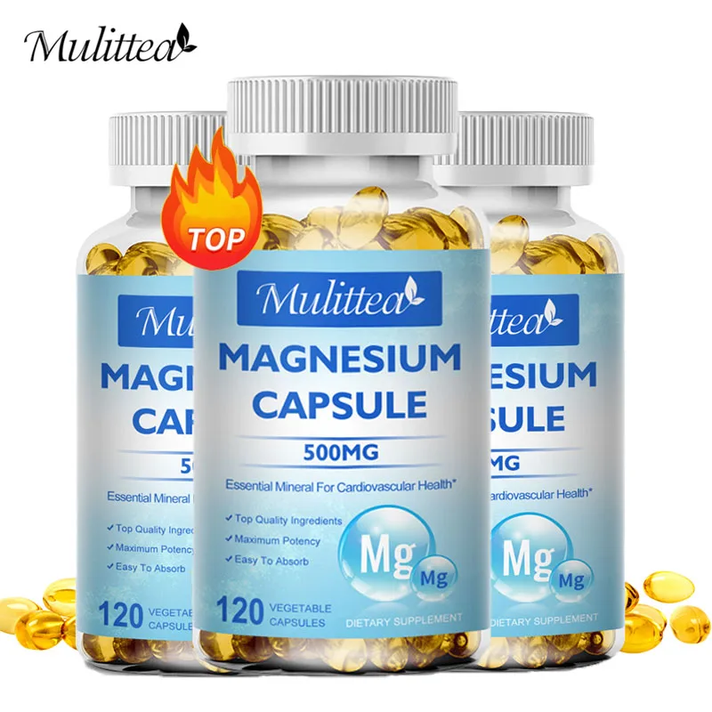 Mulittea500mgMagnesiumCapsulesMaximumAbsorptionMagnesiumSupplementHelpsJointHeart