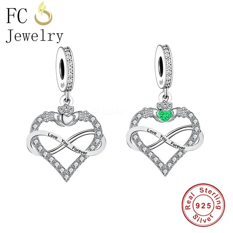 

Подходят для оригинального браслета Pandora, серебро 925 пробы, кельтский кладаж, руки, корона, любовь, бисер для изготовления женского берелока