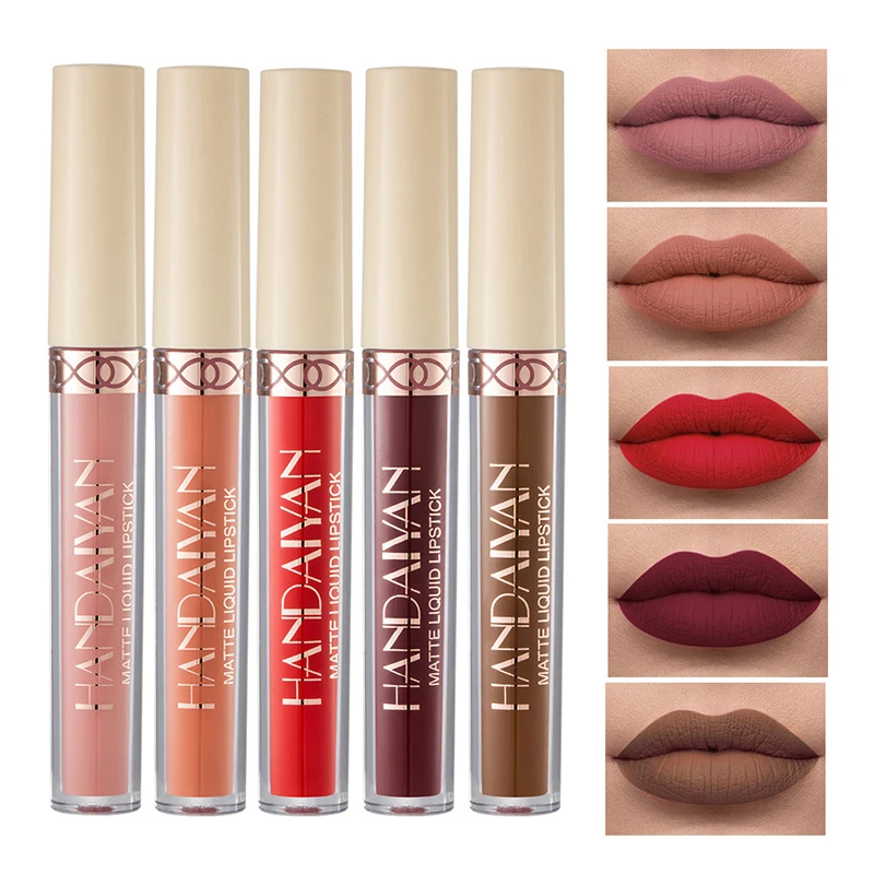 

HEALLOR Liquid Lipstick Matte Velvet Easy To Color Lip Gloss Long Lasting Moisturizing Lipstick Cosmetics Fashion Lip Makeup