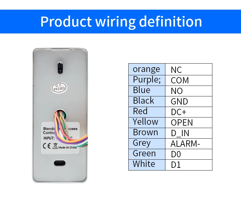 125KHZ/13.56MHZ Access Control Keypad Standalone Tuya App WG Output 10000 Card u