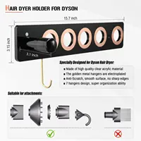 Suitable For Dyson hair dryer bracket, punching free hanging rack, bathroom wall mounted storage rack, hair dryer storage rack 2