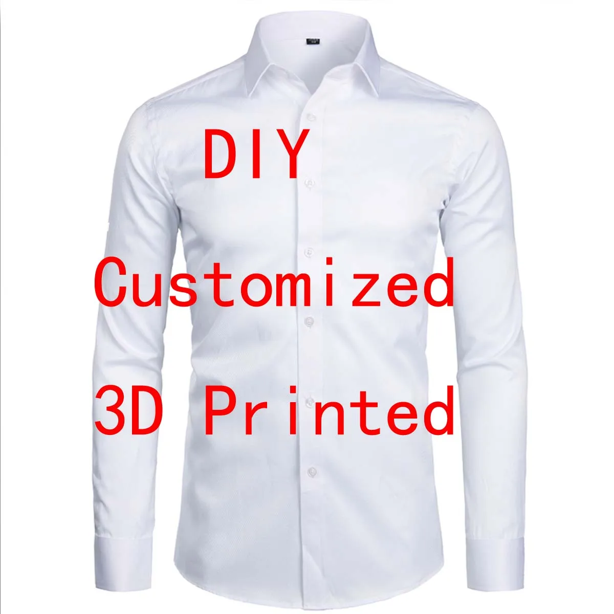 DropShipping VIP Link Tops DIY Men's Long Sleeve Shirt Fashion Casual Shirt Button-down Shirt Unique Streewear US Size