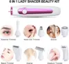 6 In 1 Electric Epilator Hair Shaver Trimmer Painless Cordless Razor For Eyebrow Bikini Leg Underarm Facial Hair Removal Clipper 4