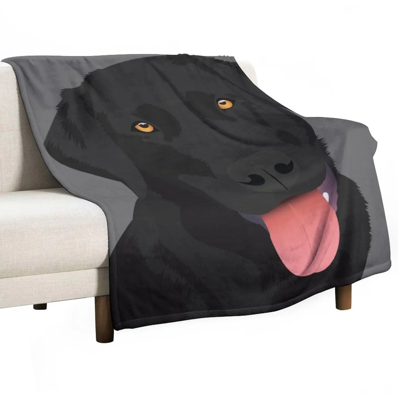 

Bruno the Black Lab Throw Blanket throw blanket for sofa Stuffed Blankets Soft Plaid Cute Blanket Plaid