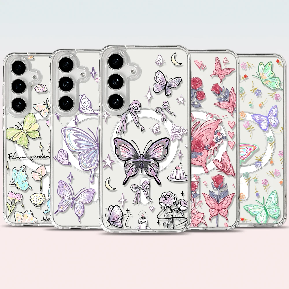 Hand-Drawn Butterfly MagSafe Magnetic Phone Case