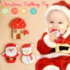 1PC Silicone Teether Baby Santa Teether Children Christmas Gift BPA Free Silicone Children's Products Children Teether 2