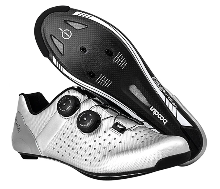 Fashion Cycling Sneaker Carbon Fiber Sole Cycling Shoes Cleat Shoes Men Breathable Racing Road Biking Footwears MTB