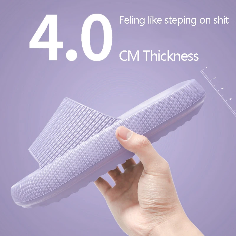 Cloud Sliders Women Men Non-Slip Bathroom Slippers Summer Soft Flip Flop Pillow Sliders Platform Pool Sliders Shower Shoes for I 4