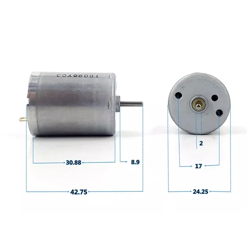 Mabuchi RK-370CA-18260 미니 RK-370 DC 모터 6V/9V/12V 7300RPM 24MM DIY 공기 펌프 취미 장난감 모델용 금속 브러시 전기 모터