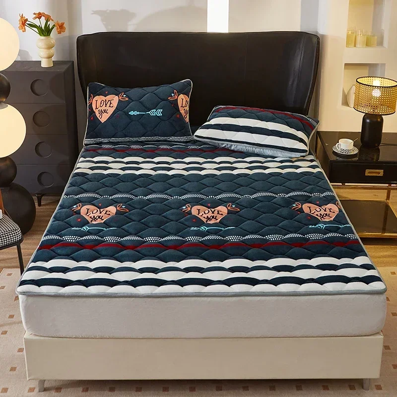 2024 new 230g high-gram encrypted thickened milk fleece mattress (bed pad) series autumn and winter 6