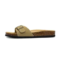 Summer Cork Slippers Men Beach Slides Shoes Woman Flat Low Heels Sandals Casual Flip Flops Cozy Nubuck Leather Clog Shoes Couple - Image 2