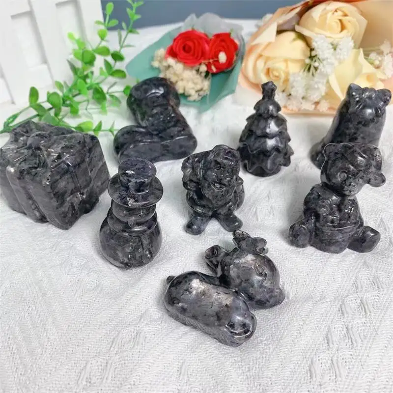 

Натуральный кристалл Yooperlite, рождественский подарок, резьба, ремесла, лечение, модное украшение для дома, детский подарок, 1 шт.