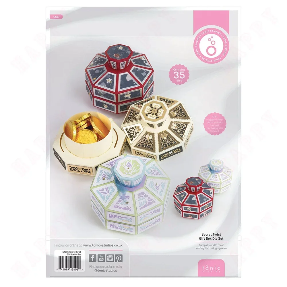 

2024 New Arrival Metal Cutting Die Cut Die Mold Scrapbook Craft Decoration Embossing Template DIY Handmade Secret Twist Gift Box