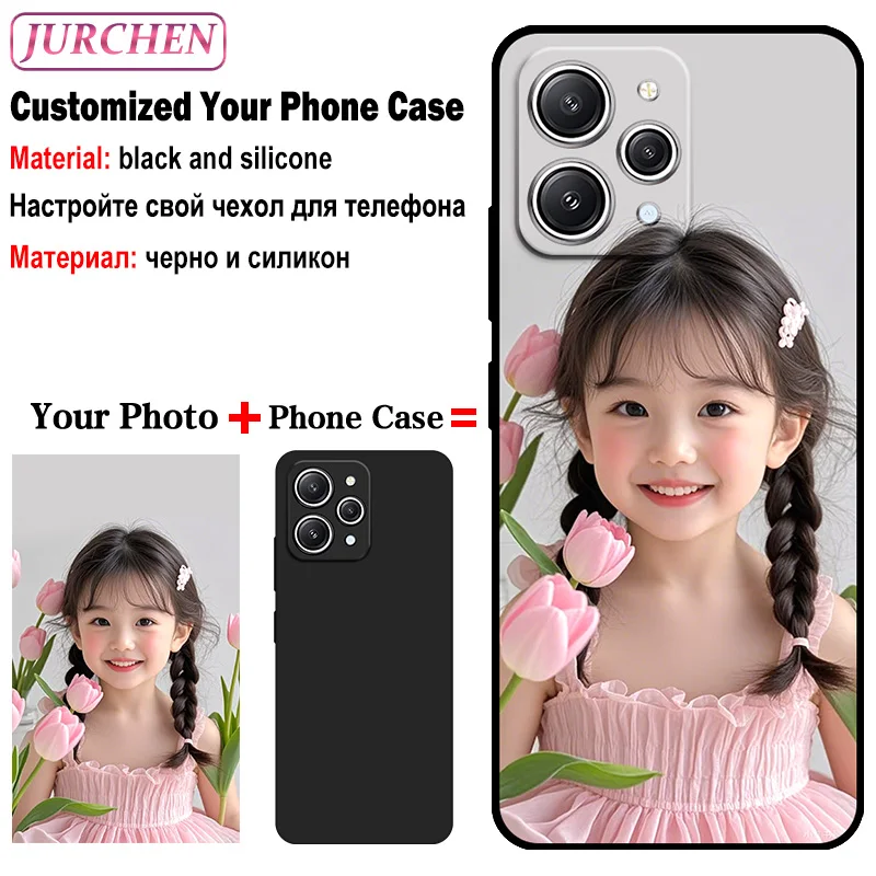 Custom Black Matte Silicone TPU Photo Case Cover by JURCHEN