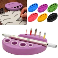Oval Silicone Porta Cosmeticos Holder Stand For Microblading Pigment Ink Cup Machine Permanent Makeup Tattoo Accessories Supplie 2