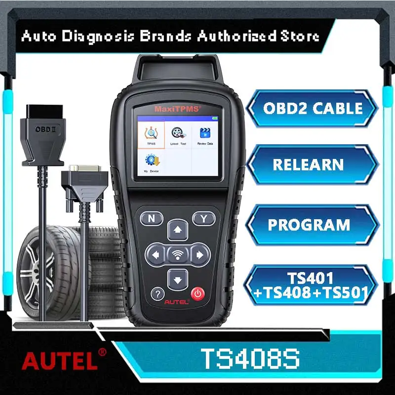 

Autel MaxiTPMS TS408S MX-Sensor TPMS Relearn Tool Tire Pressure Monitor 2024 OBD Programmming Scanner Upgraded of TS408 TS501