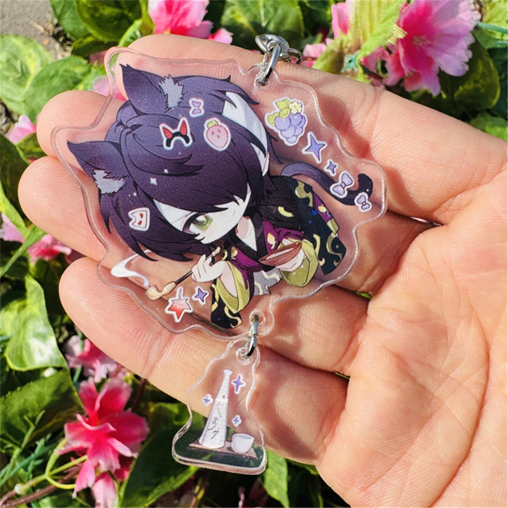 Anime Sakata Gintoki Shimura Shinpachi Kagura Takasugi Shinsuke Cosplay Cartoons Keychain Accessories Cartoon Pendant Gift – Detail 7