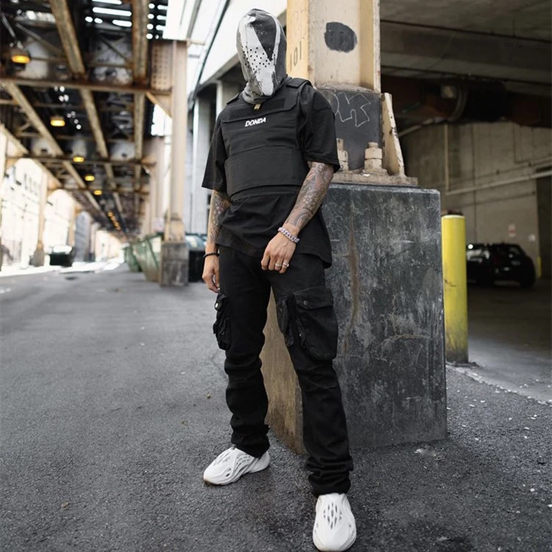 Frog drift Streetwear DONDA Tactical Vests Hiphop Kanye west Vest Outerwear Tops Tees Tank Gilet Singlet for men