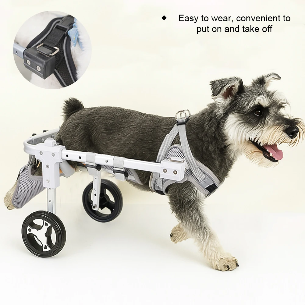 Rehabilitation Training Adjustable Dog Wheelchair for Hind Legs for Disabled Dogs Lightweight Aluminum Support Pet Mobility Cart dog wheelchair
