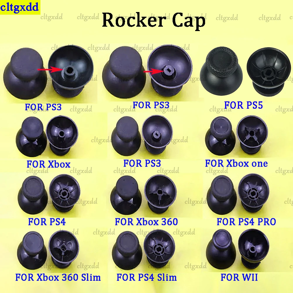 Cltgxdd 2 Pezzi Per Ps2/Ps3/Ps4/Ps4 Pro Slim Ps5 Xbox One 360 Slim Sostituisce 3D Analogico Thumb Stick Manico A Fungo Joystick Cap